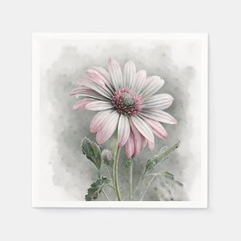 Pink Daisy Cocktail Napkins Serviette