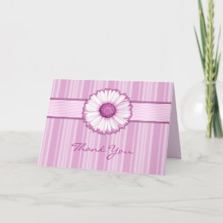 Pink Daisy Danke-Karte Dankeskarte