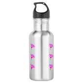 Pink Daisy Edelstahlflasche (Rückseite)