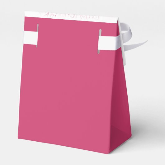 Pink Daisy Effect Floral Wedding Geschenkschachtel (Rückseite)