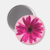 Pink Daisy emoji Magnet (Vorderseite/Rückseite)