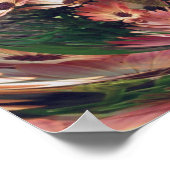 Pink Daisy Energies Abstrakte Kunst Poster (Ecke)