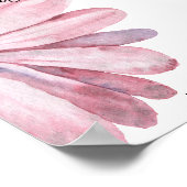 Pink daisy Favorits Poster (Ecke)