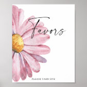 Pink daisy Favorits Poster (Vorne)