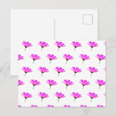 Pink Daisy Feiertagspostkarte (Vorne/Hinten)