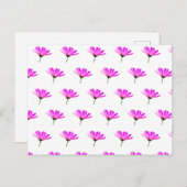 Pink Daisy Feiertagspostkarte (Vorne/Hinten)