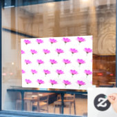 Pink Daisy Fensteraufkleber (Café-Fenster)