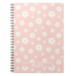 Pink Daisy Floral Custom Notebook Notizblock