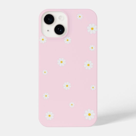 Pink Daisy Floral iPhone Case – Cute Spring Design Hülle (Rückseite)