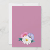 Pink Daisy Floral Wedding Einladung (Rückseite)