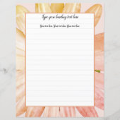 Pink Daisy Floral Writer Paper (Vorderseite)