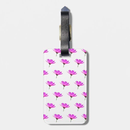 Pink Daisy Gepäckanhänger (Rückseite vertikal)