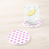 Pink Daisy Getränkeuntersetzer (Seite)