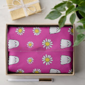 Pink Daisy Ghost Halloween Seidenpapier (Geschenk)