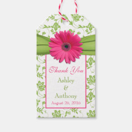 Pink Daisy Green Floral Vielen Dank für Ihr Intere Geschenkanhänger