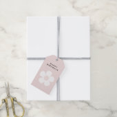 Pink Daisy Happy Birthday Geschenkanhänger (Mit Garn)