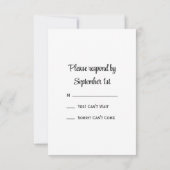 Pink Daisy Horseshoe Country Western Wedding RSVP (Rückseite)