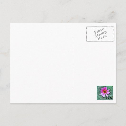 Pink Daisy Ich bin ein Überlebender Postkarte (Rückseite)