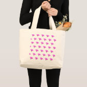 Pink Daisy Jumbo Stoffbeutel (Vorderseite (Produkt))