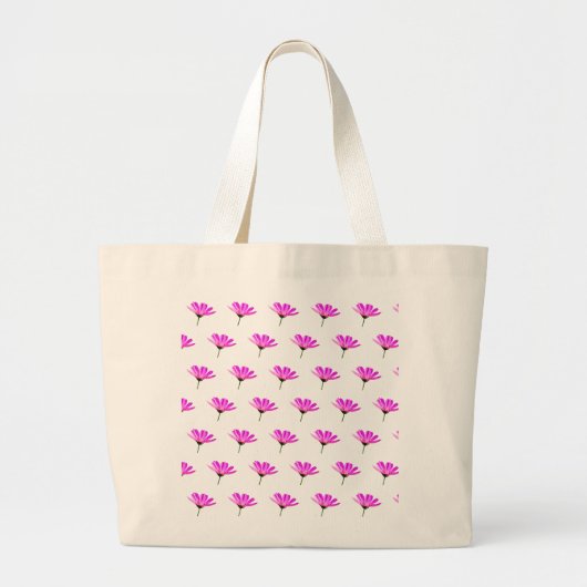 Pink Daisy Jumbo Stoffbeutel (Vorne)