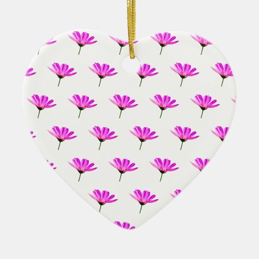 Pink Daisy Keramik Ornament (Vorne)