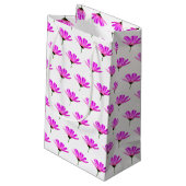 Pink Daisy Kleine Geschenktüte (Rückseite Schrägansicht)