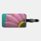 Pink Daisy kundenspezifische Gepäckmarke Gepäckanhänger (Rückseite horizontal)