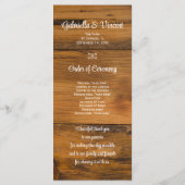 Pink Daisy, Lace and Horseshoe Western Wedding Programm (Rückseite)