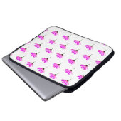 Pink Daisy Laptopschutzhülle (Vorne Knopf)