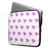Pink Daisy Laptopschutzhülle (Vorderseite Links)