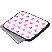 Pink Daisy Laptopschutzhülle (Vorne Knopf)