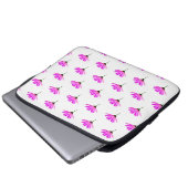 Pink Daisy Laptopschutzhülle (Vorne Knopf)