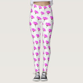 Pink Daisy Leggings (Vorderseite)