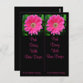 Pink Daisy Lesezeichen Postkarte (Vorne/Hinten)