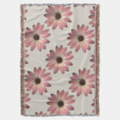 Pink Daisy - Mink Leder Textur Bild Hintergrund Decke (Vorderseite Vertikal)