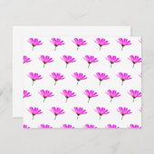 Pink Daisy Mitteilungskarte (Vorne/Hinten)