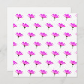 Pink Daisy Mitteilungskarte (Vorne/Hinten)