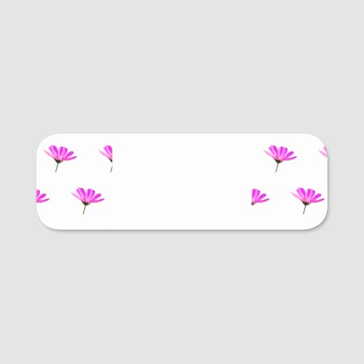 Pink Daisy Namensschild (Vorderseite)
