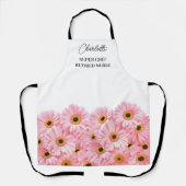 Pink Daisy Nurse Retirement Schürze (Vorderseite)