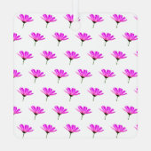 Pink Daisy Ornament Aus Metall (Rückseite)