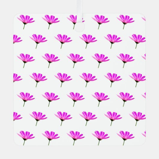 Pink Daisy Ornament Aus Metall (Vorderseite)