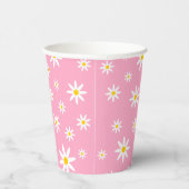Pink Daisy Paper Cups Pappbecher (Rechts)