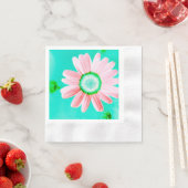 Pink Daisy Paper Napkin Serviette (Beispiel)