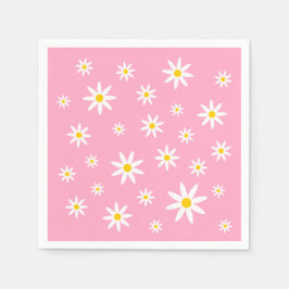 Pink Daisy Paper Napkins Serviette