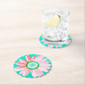 Pink Daisy Paper Untersetzer (Vor Ort)