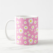 Pink Daisy Pattern Frühlingsblütenkaffee Tasse (Links)