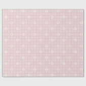 Pink Daisy Pattern Geschenkpapier (Flach)