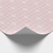 Pink Daisy Pattern Geschenkpapier (Ecke)