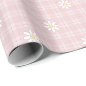 Pink Daisy Pattern Geschenkpapier (Rolleneckpunkt)