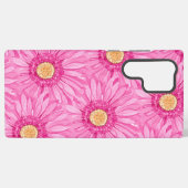 Pink daisy pattern - large samsung galaxy hülle (Rückseite (Horizontal))